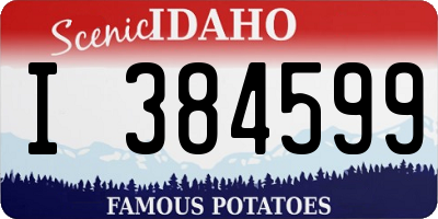 ID license plate I384599