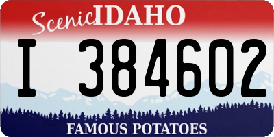 ID license plate I384602