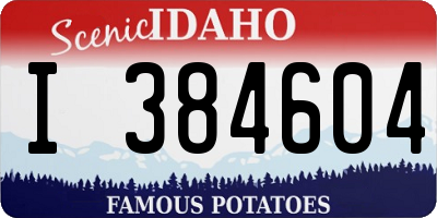 ID license plate I384604