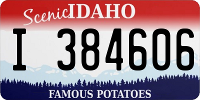 ID license plate I384606
