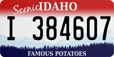 ID license plate I384607