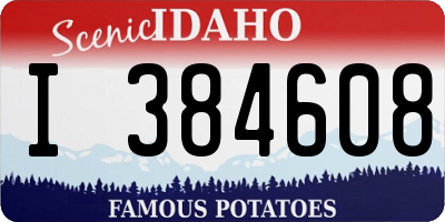 ID license plate I384608