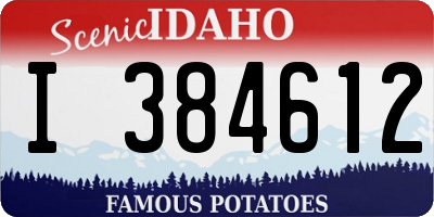 ID license plate I384612