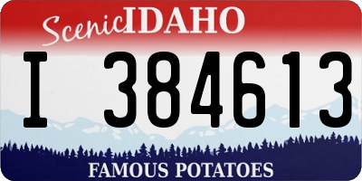ID license plate I384613
