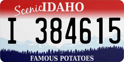 ID license plate I384615