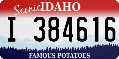 ID license plate I384616