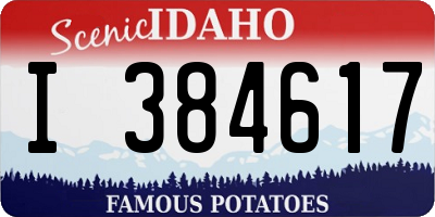 ID license plate I384617