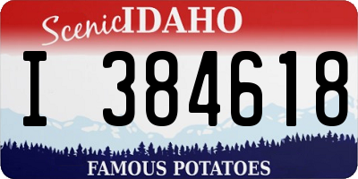 ID license plate I384618
