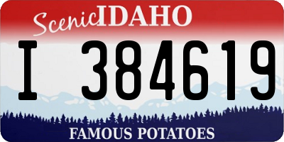 ID license plate I384619