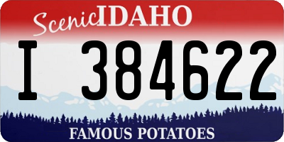 ID license plate I384622