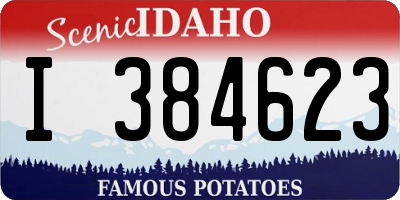 ID license plate I384623
