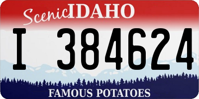 ID license plate I384624