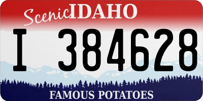 ID license plate I384628