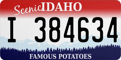 ID license plate I384634