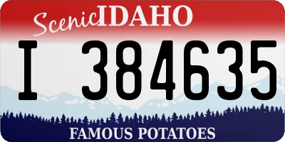 ID license plate I384635