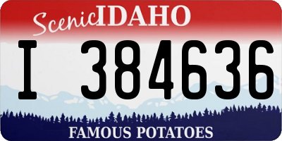 ID license plate I384636