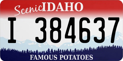 ID license plate I384637