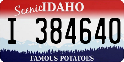 ID license plate I384640