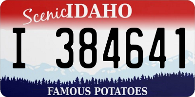 ID license plate I384641