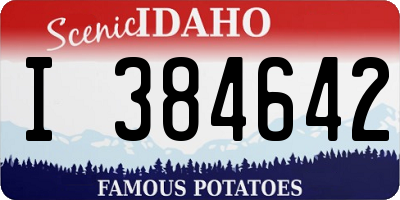 ID license plate I384642