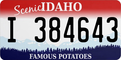 ID license plate I384643