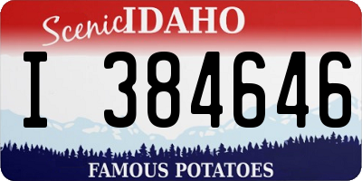 ID license plate I384646