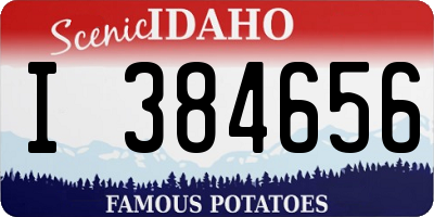 ID license plate I384656