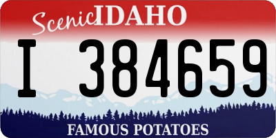 ID license plate I384659