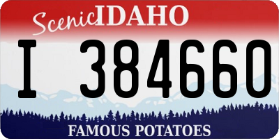 ID license plate I384660