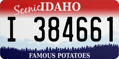 ID license plate I384661
