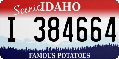 ID license plate I384664