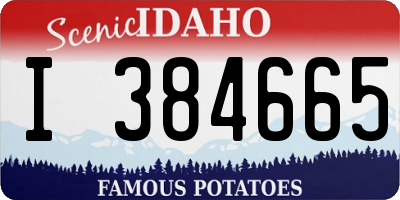 ID license plate I384665