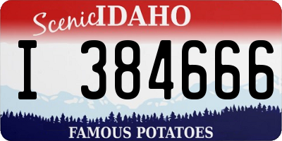 ID license plate I384666