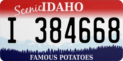 ID license plate I384668
