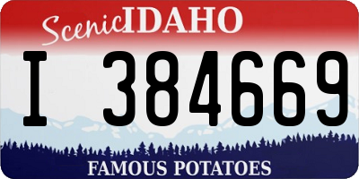 ID license plate I384669