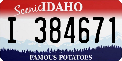 ID license plate I384671