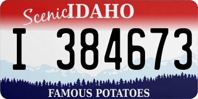 ID license plate I384673