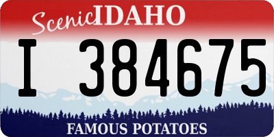 ID license plate I384675