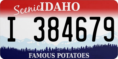 ID license plate I384679