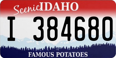 ID license plate I384680