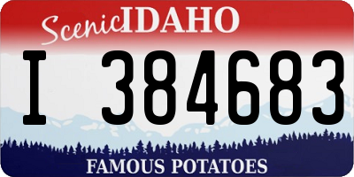 ID license plate I384683