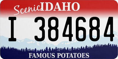 ID license plate I384684