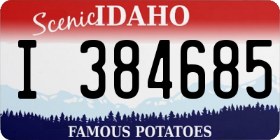 ID license plate I384685
