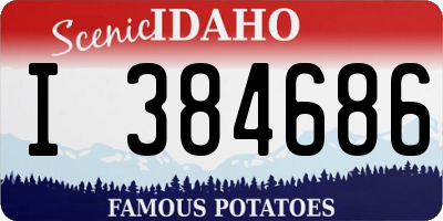 ID license plate I384686