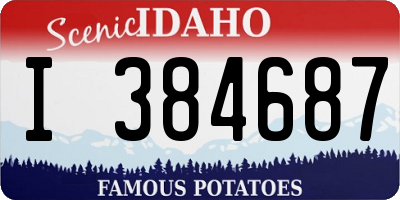 ID license plate I384687