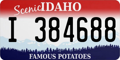 ID license plate I384688