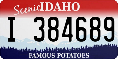 ID license plate I384689