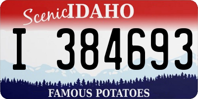 ID license plate I384693