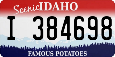 ID license plate I384698
