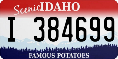 ID license plate I384699